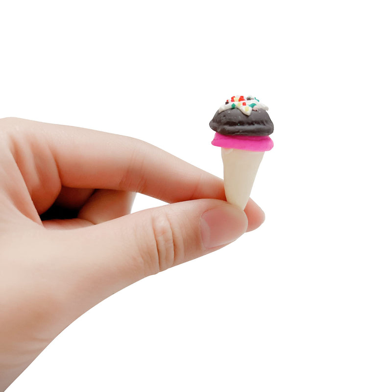 Anrher 100pcs Miniature Candy Lollipop Decor Mixed Polymer Clay Sets for Childs Pretend Kitchen Play Cooking Game DIY Party Doll House Accessory Polymer Clay Foods - NewNest Australia