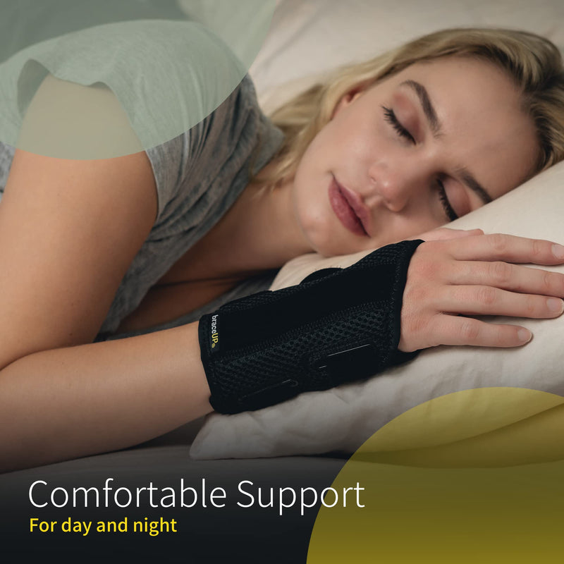 Wrist Splint for Carpal Tunnel Right Left Hand by BraceUP - Wrist Support for Women and Men, Daytime and Night Use, Wrist Brace for Pain Relief and Arthritis (Left Hand, S/M) - NewNest Australia