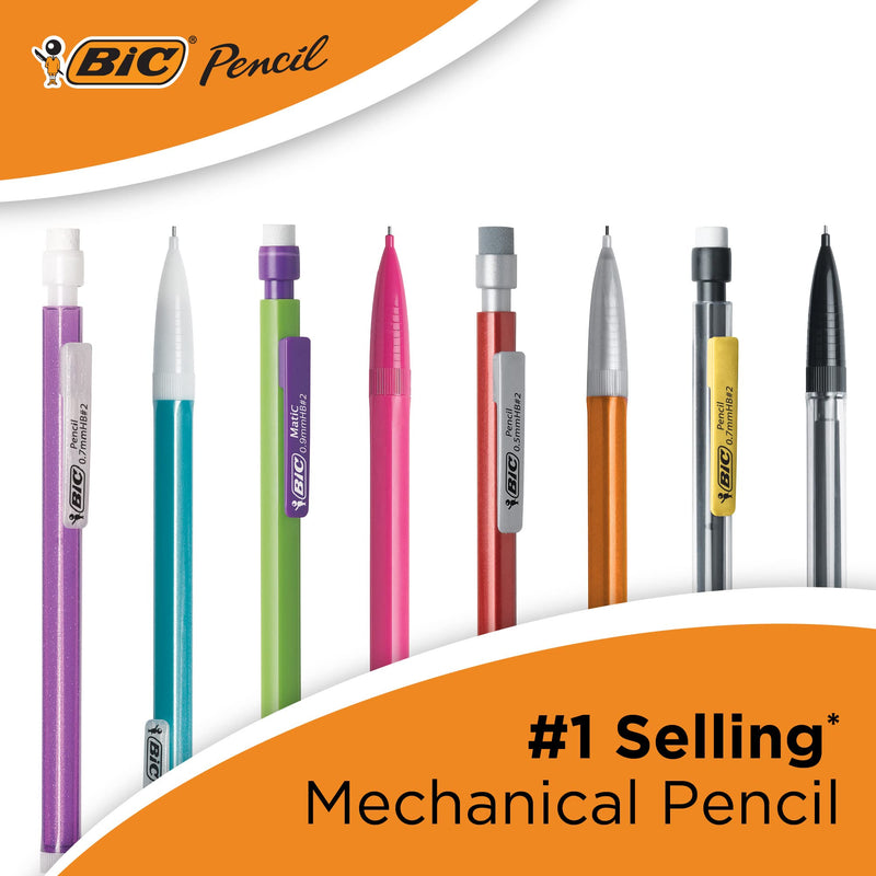 BIC Mechanical Pencil Xtra Smooth Bright Edition, Black, 0.7mm, 40-Count, MPCE40-BLK 40 Count (Pack of 1) - NewNest Australia