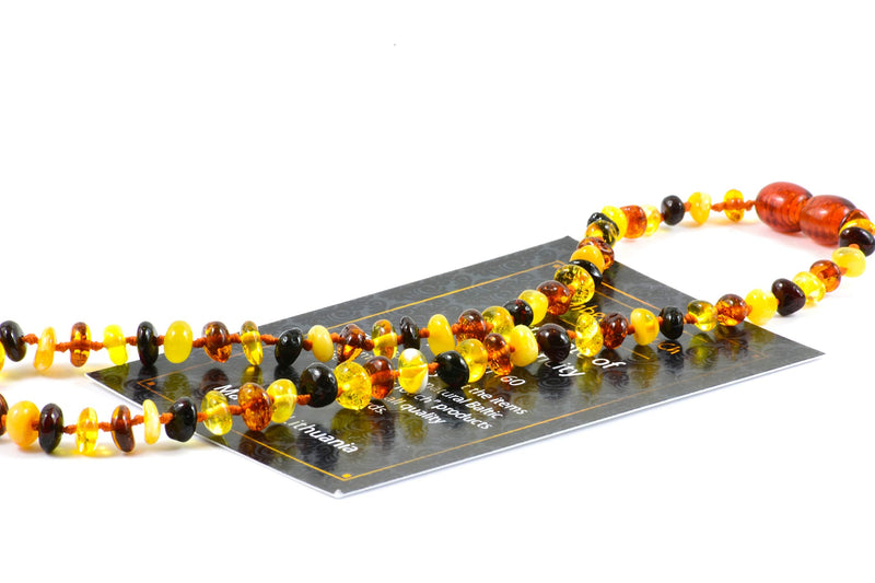 Amber Necklace (Unisex) - Certificated Natural Baltic Amber 13inch. - NewNest Australia