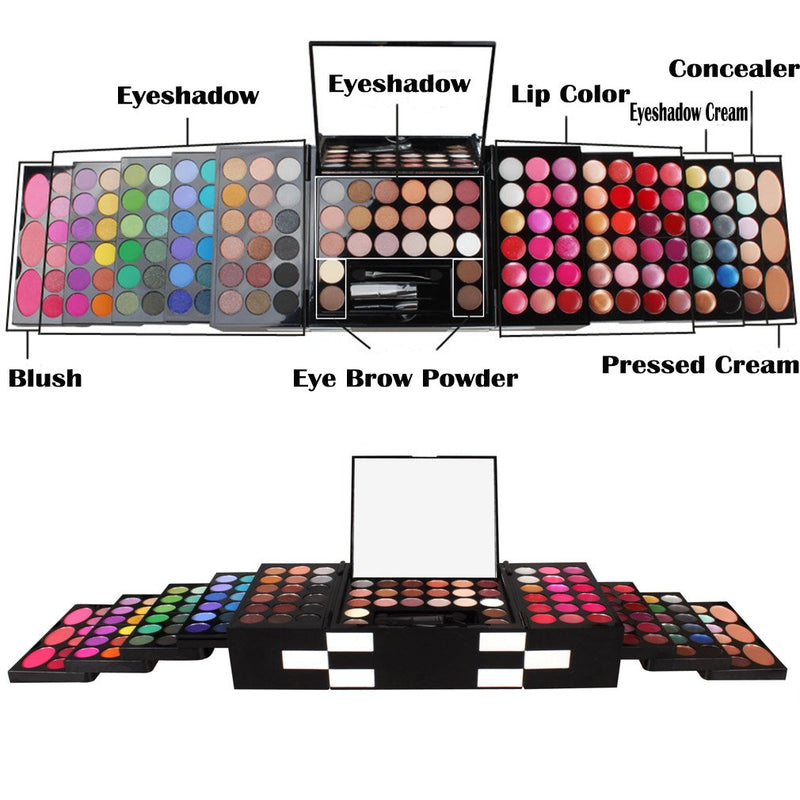 JasCherry 148 Farben Mix aus Matt und Schimmer Lidschatten, Concealer und Rouge-Palette Make-up Set Kit - Ideal Lidschatten Make Up Cosmeti - NewNest Australia