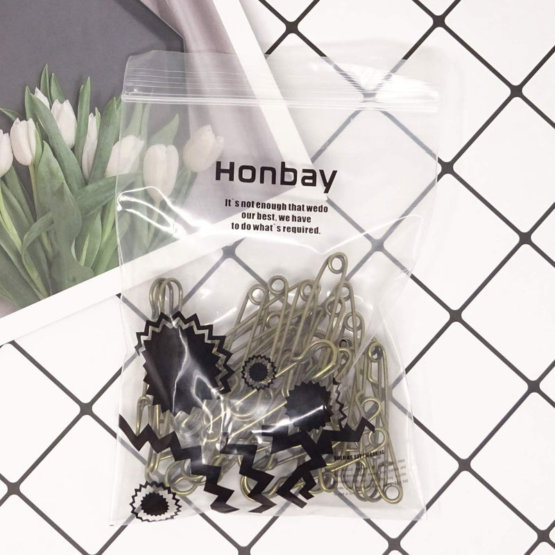 Honbay 30PCS 5cm/2Inch Brooches Heavy Duty Safety Pins for Blankets, Sweaters, Shawls, Kilts, Crafts (Bronze) Bronze - NewNest Australia