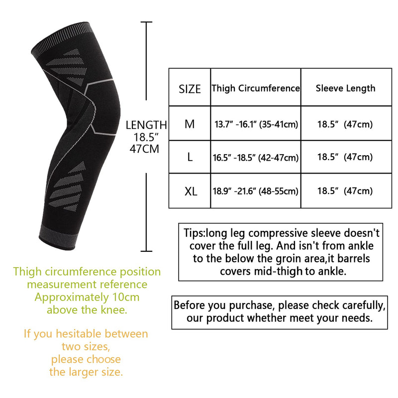 Solo Actfit Sports Compression Sleeves Long Knee Pads Compression Non-Slip Knee Brace Knee Protection Leg Warmers Knee Sleeves For Running, Basketball, Cycling - NewNest Australia