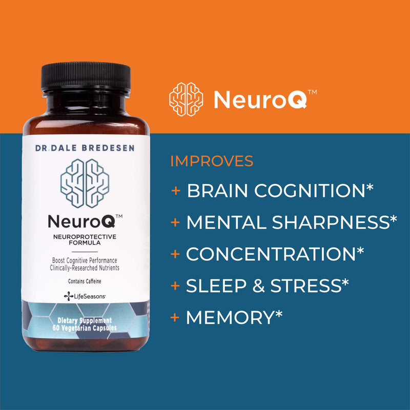 LifeSeasons - NeuroQ - Neuroprotective Formula by Dr. Dale Bredesen - Boost Cognitive Performance and Maintain Healthy Brain Function - 60 Capsules - NewNest Australia