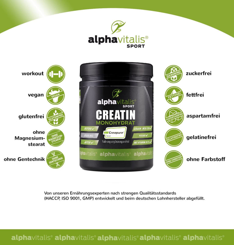 Creapure 500g - Creatine Monohydrate Powder Tin - Best Branded Creatine (Mesh 200) from Germany for Bodybuilding, Strength Sports and Fitness 500g (Pack of 1) - NewNest Australia