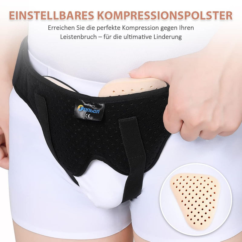 Tenbon Inguinal Hernia Belt for Men and Women Flexible Adjustable Inguinal Hernia Belt Inguinal Hernia (L) L - NewNest Australia