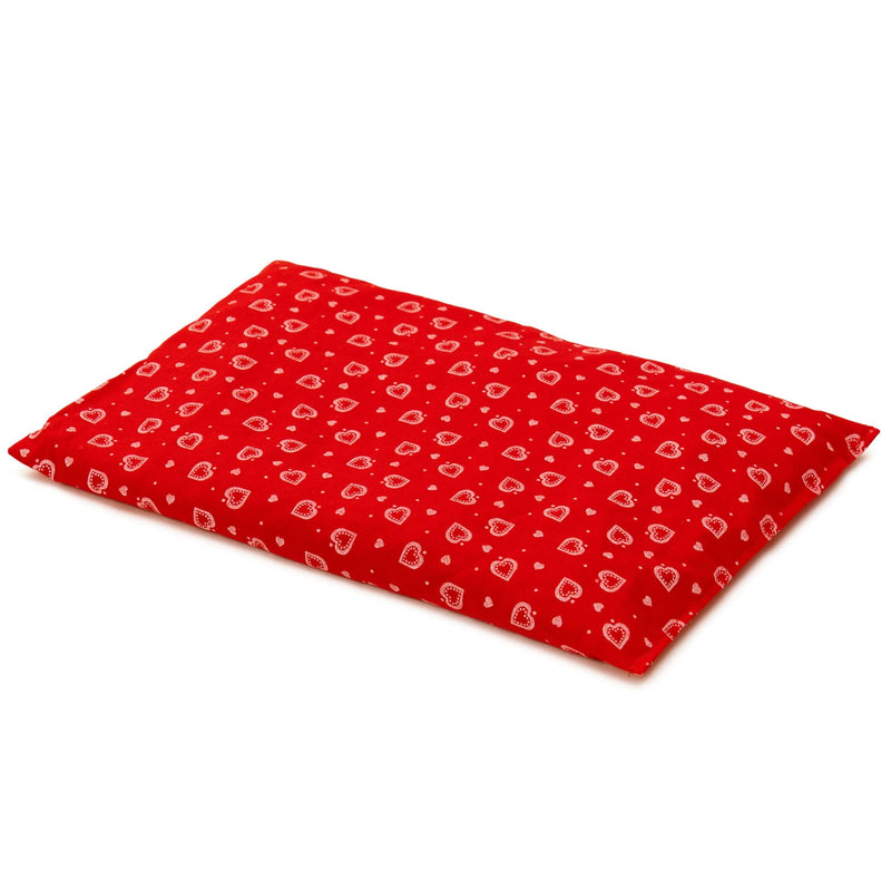 Spelled pillow 30 x 20 cm, heart red - As a heat pillow & cold pillow - Spelled grain pillow for microwave and oven - 30x20cm - NewNest Australia