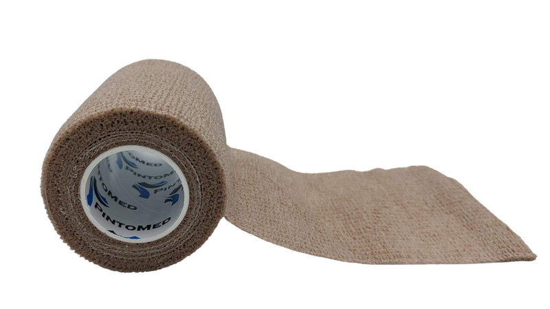 Pintomed Self-Adhesive Bandage Stretched - 10 X Beige Bandages Rolls - 7.5 Cm X 4.5 M Cohesive Bandage Bandage Fixation Bandage Self-Adhesive Health Plaster Sports Tape Piece For Wrist Leg Arm Vet - NewNest Australia