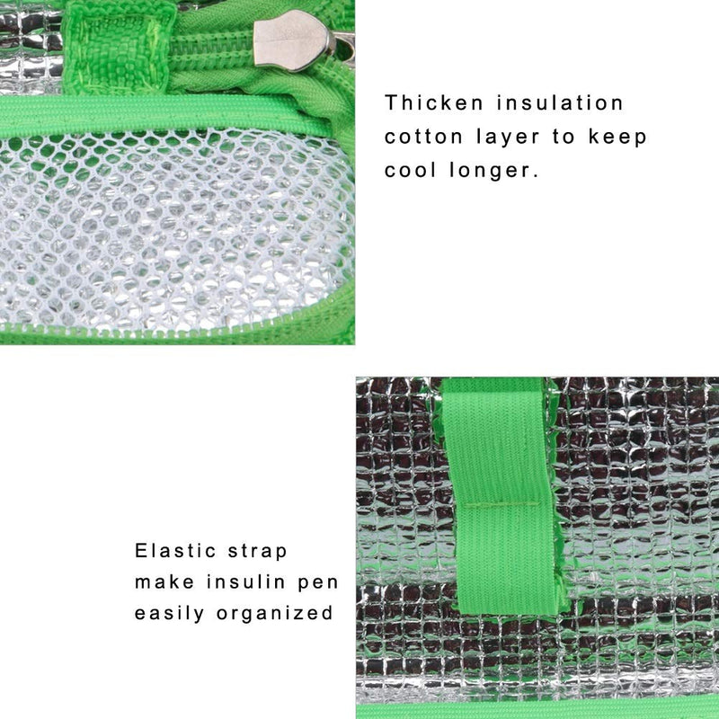 Vobor Insulin Cooler Bag Travel Bag Insulated Portable Cooler Bag Portable Eva Insulin Pack Insulin Bag Pack (Colour: Green) - NewNest Australia