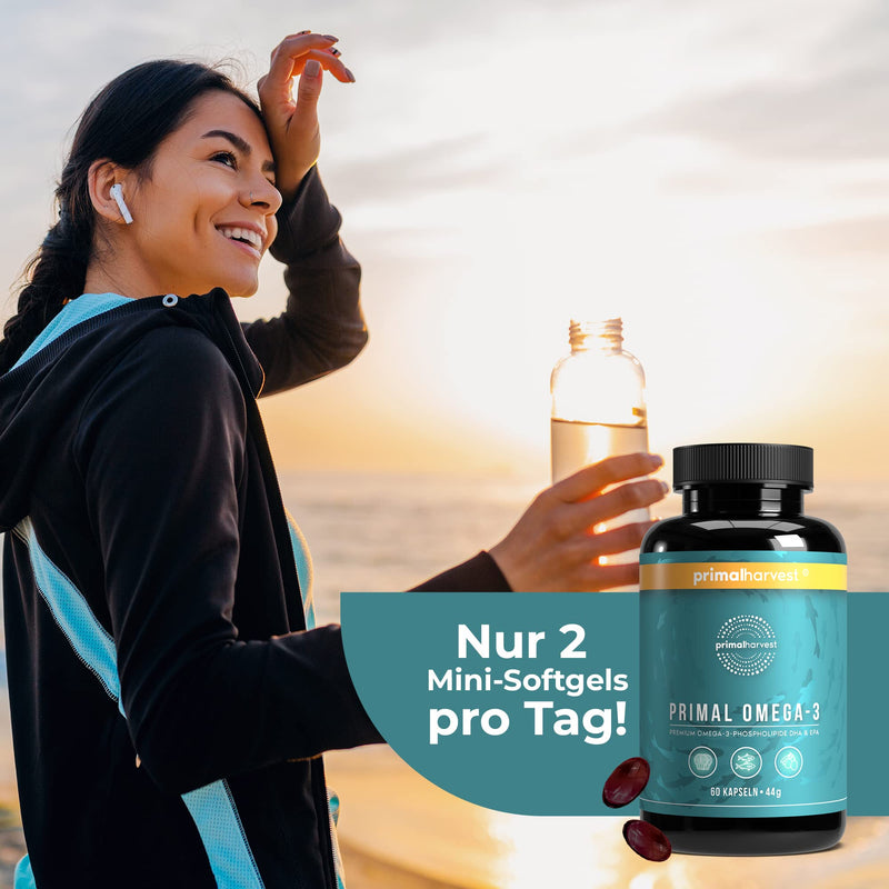 Primal Harvest ® Omega 3 Fish Oil (30 servings) - 60 Omega 3 capsules in easy-to-swallow softgel form - 470mg EPA & DHA from sustainably caught Norwegian fish original - NewNest Australia
