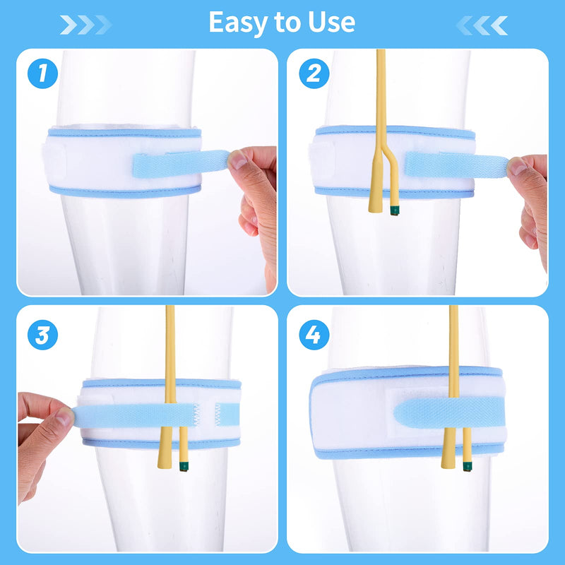 Thinp 2 Pieces Catheter Supplies, Catheter Leg Bag Holder Leg Bag Straps Urine Drainage Bag Support Catheter Stabilization Device Holder for Men Women (Blue) - NewNest Australia