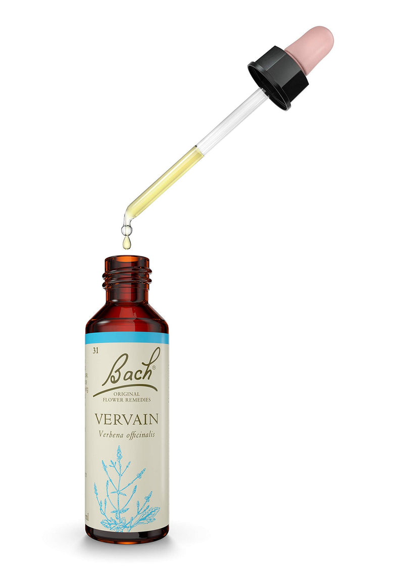 Bach Original Flower Remedy Vervain, Flower Essences, Vegan formula, Let me be me, An Individual and Personal Approach to Emotional Wellness, Easy to use, 1 Dropper Bottle x 20 ml - NewNest Australia