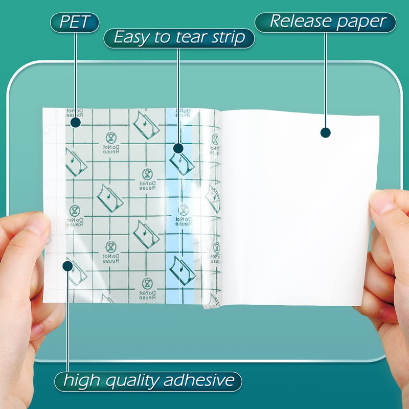 50 Pieces Transparent Stretch Adhesive Bandage Large Waterproof Bandage Transparent Film Adhesive Bandages (4 x 4 Inch) 4x4 Inch (Pack of 50) - NewNest Australia
