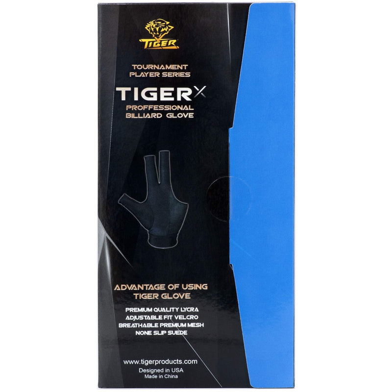 Tiger-X Billiard Glove - Black - for Left Hand by Tiger Products Medium - NewNest Australia