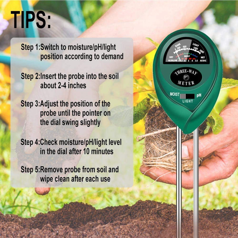 yoyomax Soil Test Kit pH Moisture Meter Plant Water Light Tester Testing Kits for Garden Plants - NewNest Australia