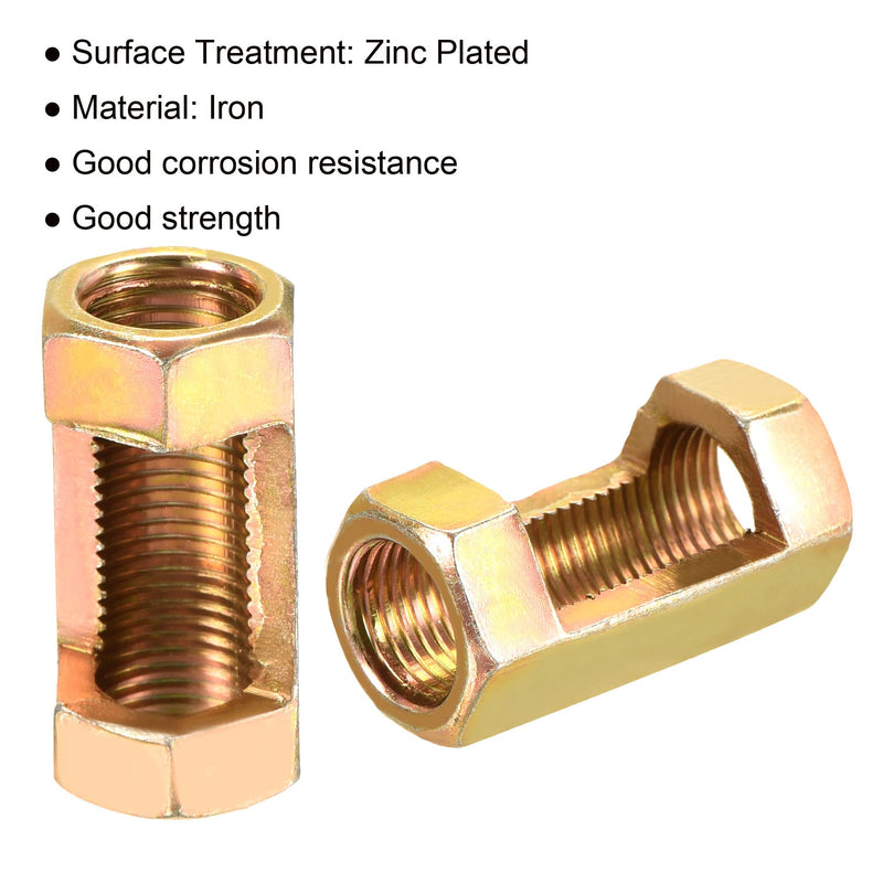 MECCANIXITY Iron Hexagon Nut M10 Thread 30mm Height Lamp Repair Parts for Lamp Pipe Zinc Plating Iron, Pack of 10 - NewNest Australia