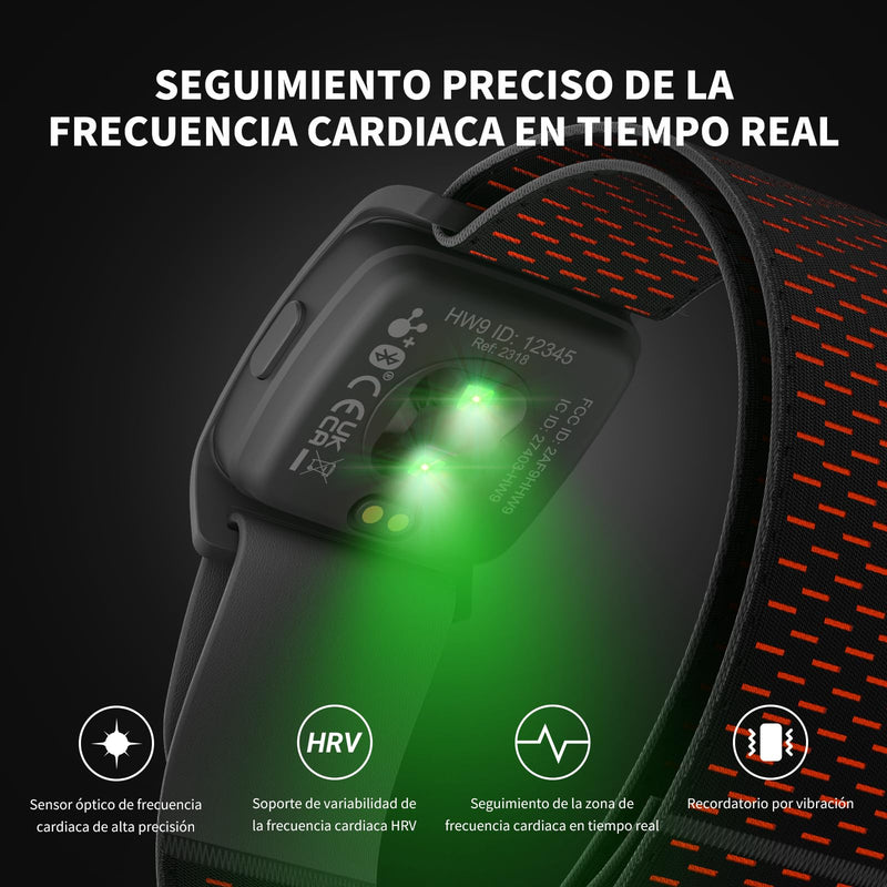 Coospo Hw9 Heart Rate Monitor, Bluetooth Ant+ & Sensor Led & Smart Hrm Heart Rate Monitor Ip67 Waterproof Heart Rate Monitor Bracelet Compatible With Polar Wahoo Garmin Zwift Elite Hrv - NewNest Australia