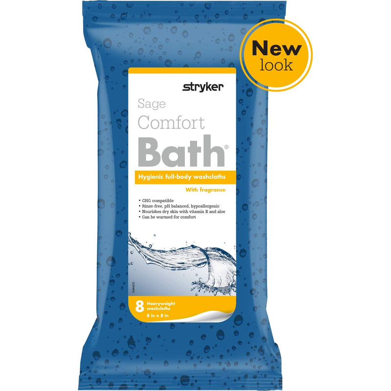 Comfort Bath® Cleansing Washcloths - 1 Package, 8 Cloths - No Rinse Bathing Wipes, Ultra-Soft and Thick Heavyweight Cloth, Light Fragrance - NewNest Australia