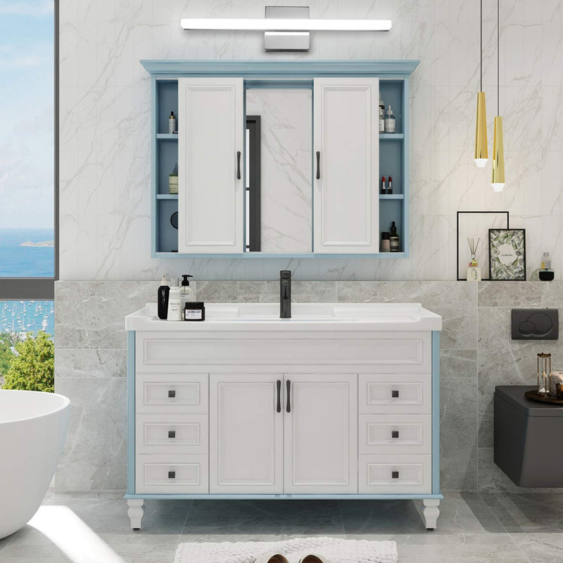 Combuh LED Bathroom Vanity Light 16 Inch 9w Mirror Lighting Fixture Wall Lamp Indoor Modern Cool White 6000K Chrome - NewNest Australia