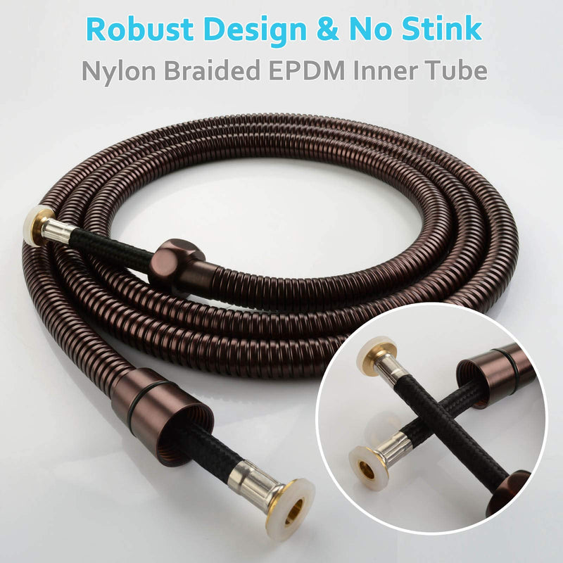 Extra Long Shower Hose 79 Inches, Angle Simple Flexible and No Tangles, Metal Handheld Shower Head Hose, Replacement Bidet Sprayer Hose, Oil Rubbed Bronze 79 Inch Oil-Rubbed Bronze - NewNest Australia