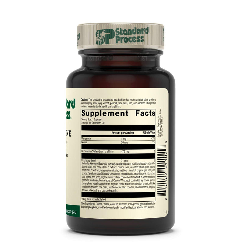 Standard Process Glucosamine Synergy - Whole Food RNA Supplement and Joint Support with Cyanocobalamin, Cholecalciferol, Shiitake, Manganese, Rice Bran, Organic Carrots - 90 Capsules - NewNest Australia