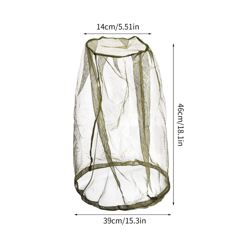 Pinsheng Head Net Face Mesh Head Cover Pack of 3, Insect Protection Head Net Bug Bee Repellent Mesh Head Net for Hiking Camping, Climbing, Fishing, Beekeeping (Black + Green + Gray) - NewNest Australia