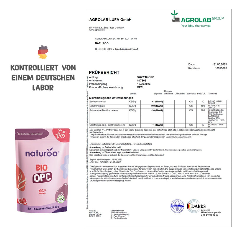OPC 90% | Grape seed extract in high doses For 1 to 2 months | 60 capsules | Rich in antioxidants, polyphenols and flavonoids | 500 mg powder per dose| Helps lower blood pressure - NewNest Australia