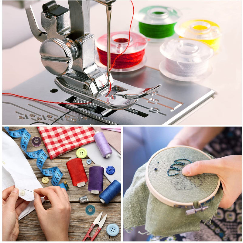 Blibly 72Pcs Bobbins Sewing Thread Kits, 500 Yards Per Polyester Thread Spools with Needle, Threader, Scissors and Ruler, Prewound Bobbin with Case for Hand & Sewing Machine,36 Colors - NewNest Australia