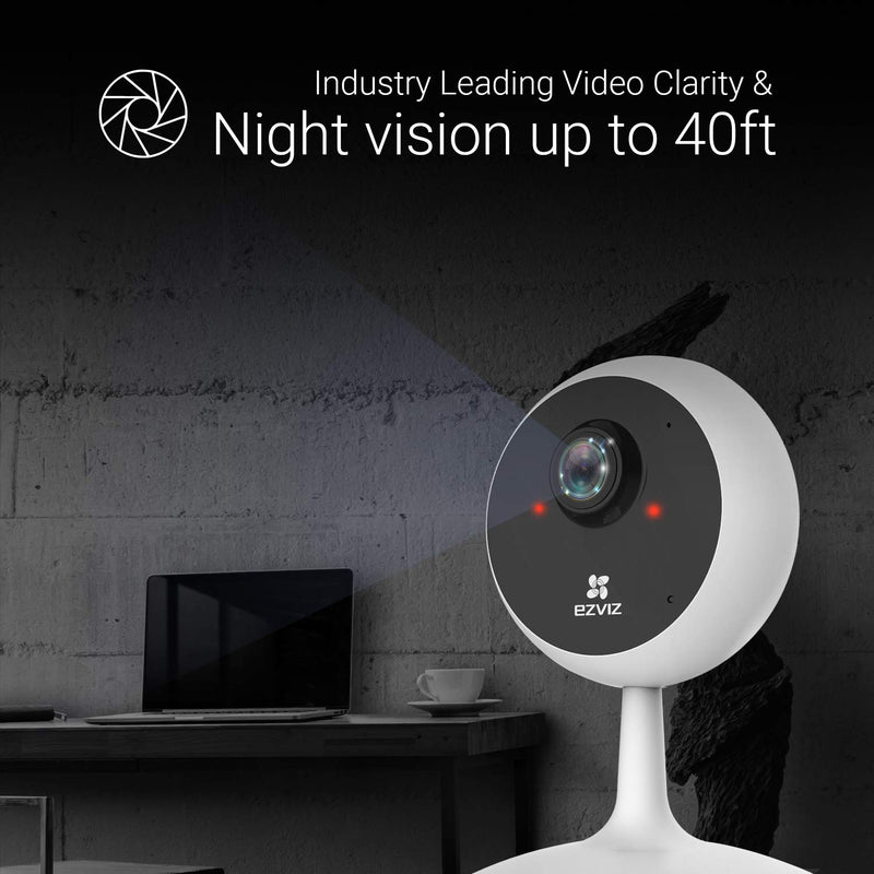 EZVIZ Indoor Security Camera 1080P WiFi Baby Monitor, Smart Motion Detection, Two-Way Audio, 40ft Night Vision, Works with Alexa & Google Assistant(C1C) - NewNest Australia