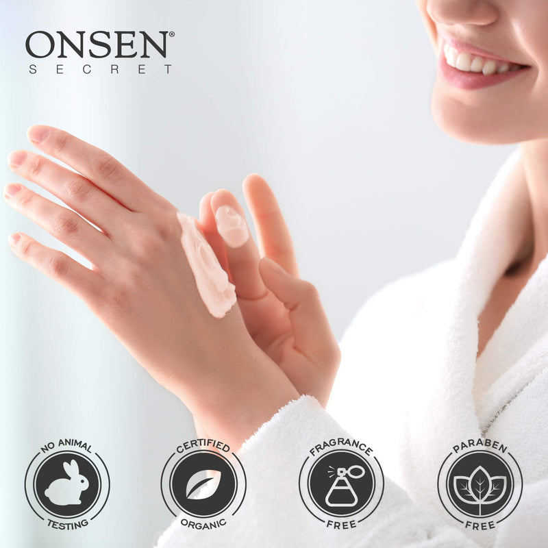 Onsen Anti Aging Shea Hand Lotion, Moisturizer for Dry and Cracked Hands, Non-Greasy Hand Repair Cream, Hand & Nail Care Cream with Japanese Natural Secrets Hand Cream for Women 4.5 fl oz/135 ml - NewNest Australia