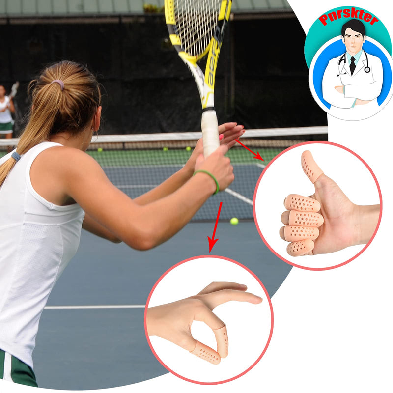 Gel Finger Cots, Finger Protector Support (14 PCS, Breathable New Material), Finger Sleeves Great for Trigger Finger, Hand Eczema, Finger Cracking, Finger Arthritis and More. Beige(breathable) - NewNest Australia