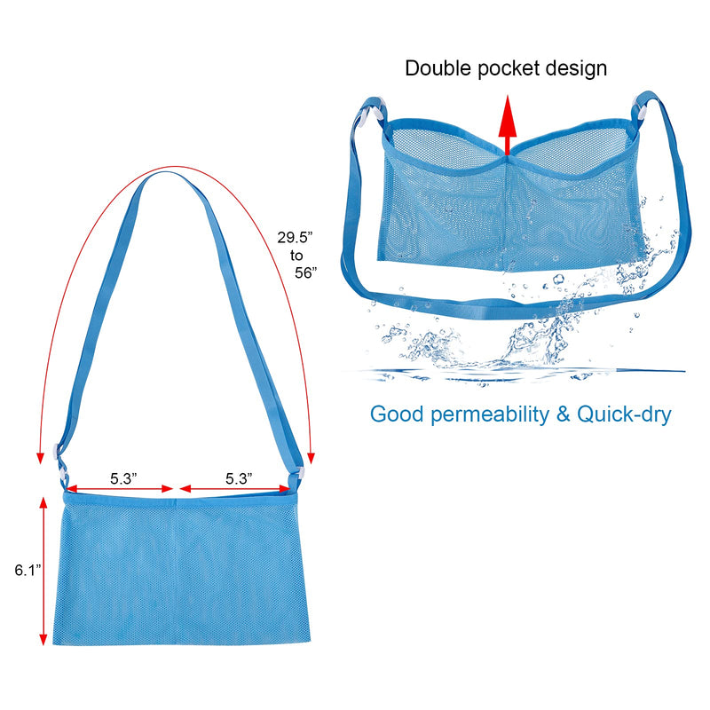 SUCONBE Adjustable Mastectomy Drain Drainage Pouch with Shower Bag for Breast Surgery Mastectomy Breast Reduction Augmentation Post-Surgery Recovery Support Patient Care Kit (Blue) - NewNest Australia