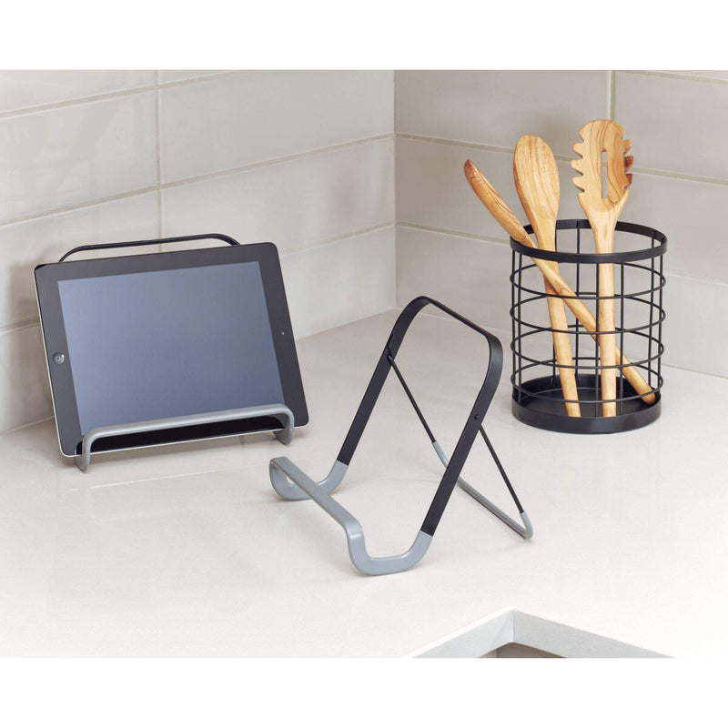 iDesign 51737 Kitchen Utensil Holder, Metal Wire Utensil Storage Basket, Practical Kitchen Utensil Organiser for Wooden Spoons, Spatulas and More, Matte Black, 15.2 x 15.2 x 17.8 cm - NewNest Australia