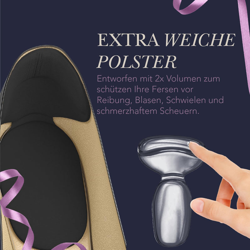 Ballotte - Premium Silicone Heel Protector For Shoes, High Heels Insoles, Heel Pads For Too Big Shoes, Heel Protection Pads, Heel Pad Gel, Non-Slip Pads Shoes Women [Pack Of 4, Tea Tree] - NewNest Australia