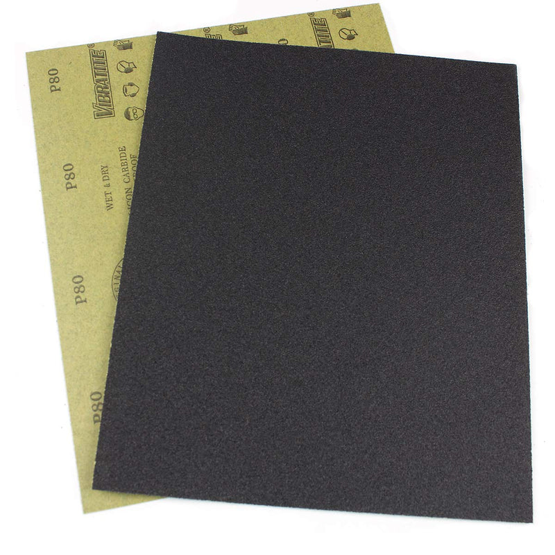 Sandpaper Sheets, 80 Grit Dry Wet Sand Paper, 9 x 11 Inch,Silicon Carbide, for Wood Furniture Finishing,Metal Sanding and Automotive Polishing,10 -Sheet - NewNest Australia