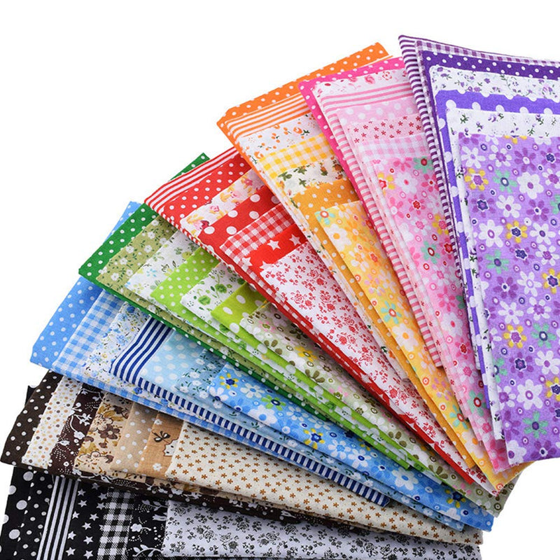 ZGXY Fabric, 56 pcs/lot Top Cotton 9.8" x 9.8" (25cm x 25cm) Squares Patchwork, Precut Multi-Color and Different Pattern for Sewing Quilting Crafting, Home Party Craft Fabric DIY Sewing Mask M1 - NewNest Australia