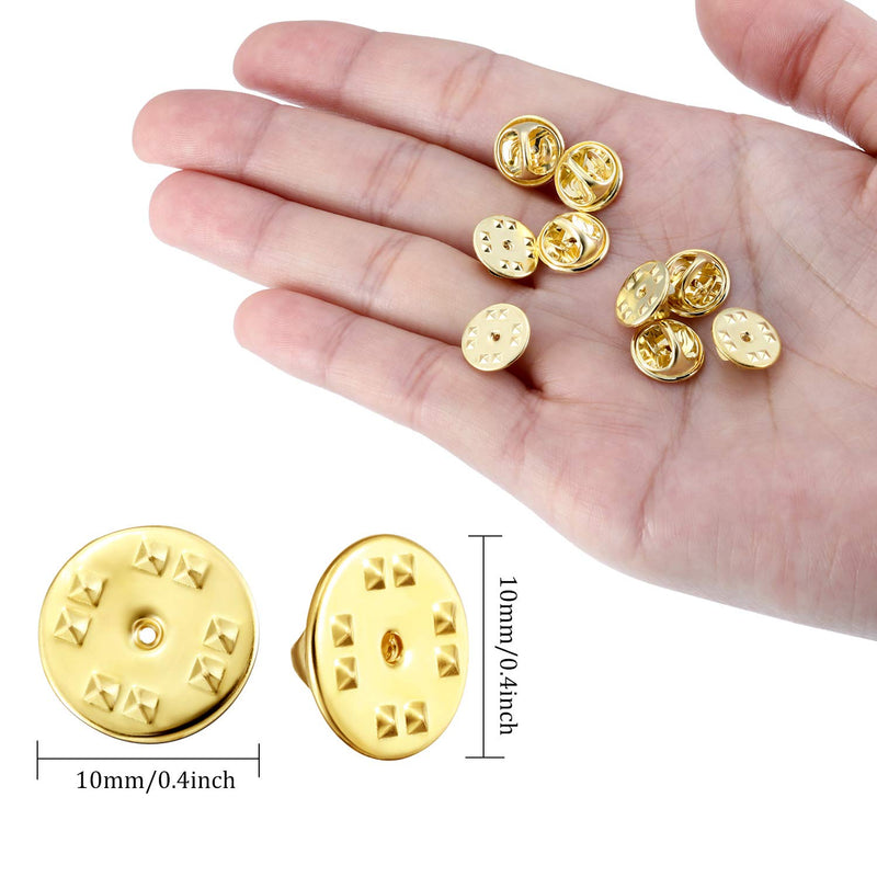 Brass Clutch Badge Insignia Clutches Pin Backs Replacement (Gold, 50 Pieces) - NewNest Australia