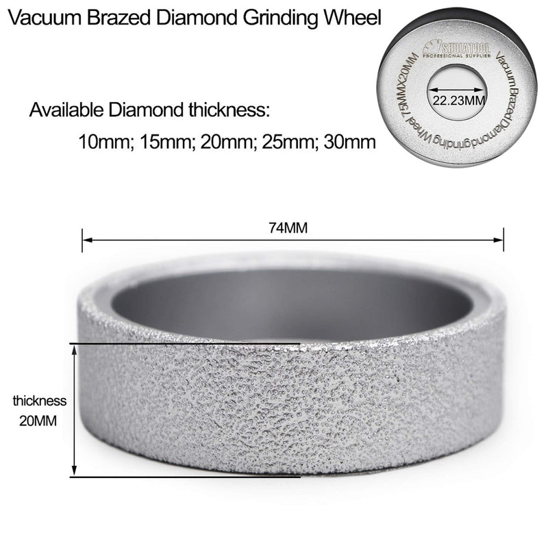 SHDIATOOL 3 Inch Profile Hand Diamond Wheel Height 20mm Flat Edge Grinding for Stone Marble Granite Rock 1 - NewNest Australia