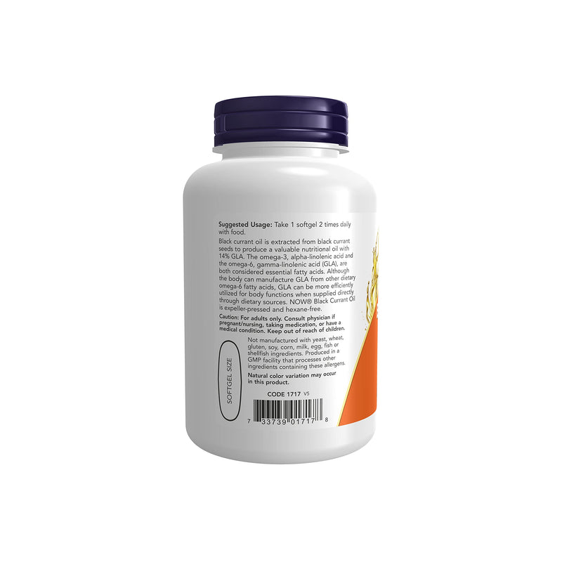 Now Foods Double Strength Black Currant Oil Dietary Supplement, 1000 mg, 100 Softgels - NewNest Australia