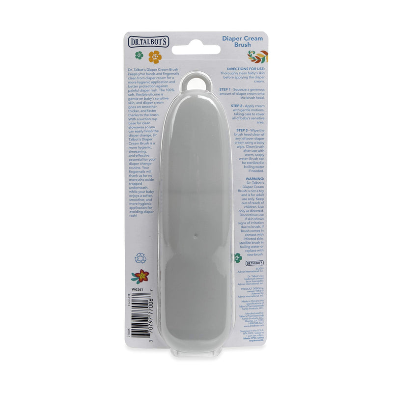 Dr. Talbot's Diaper Cream Soft Silicone Brush With Suction Base & Hygienic Case By, Aqua, Full Size, Blue 1 Count (Pack of 1) - NewNest Australia