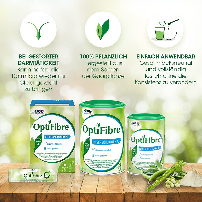 Optifibre 125G Tin | Soluble Fiber | For Irritated Intestines | Can Restore The Intestinal Flora And Normalize Nutrient Intake | 100% Vegetables | Tasteless, Easily Soluble Without Swelling - NewNest Australia