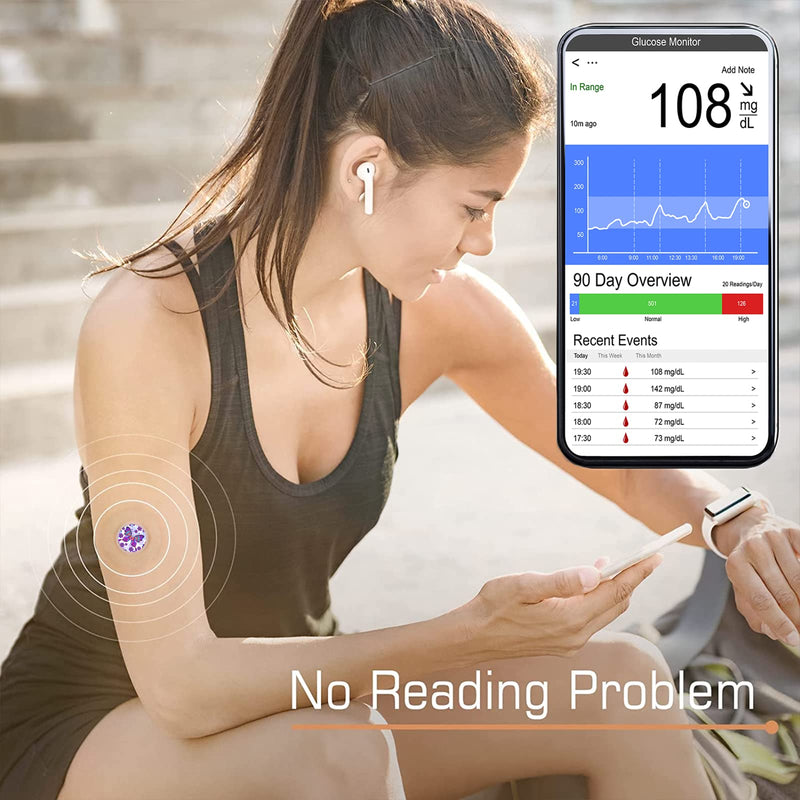 Waterproof Freestyle Sensor Covers For Libre 2 & Libre 2 Sensor Stickers, Total 40 Pieces, Clear Adhesive Plasters, Durable For 14 Days, Latex-Free And Hypoallergenic - NewNest Australia