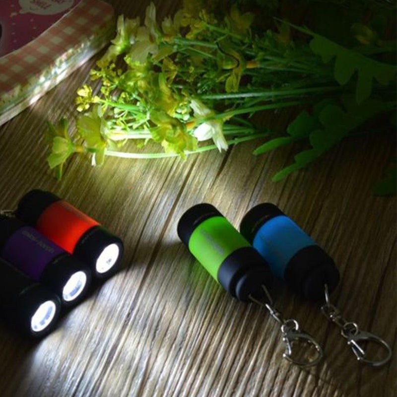 Mini Keychain Flashlight, 50 Lumen USB Rechargeable Small Pocket LED Torch Flashlight (7 pack) 7pcs #B12 - NewNest Australia