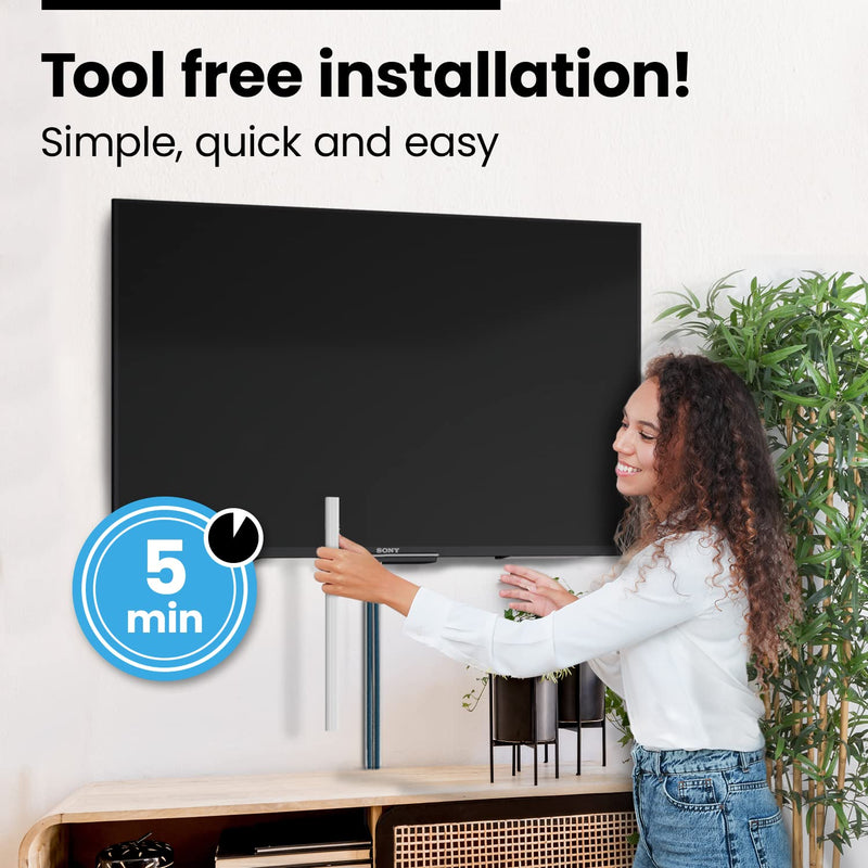TV Cord Hider Kit -34" Cable Management Cord Cover Wall Wire Hider | Wire Covers for Cords, Cable Concealer, Cable Raceways, TV Cable Hider Wall Kit, Wall Mounted TV Cable Covers -1.1"W*0.55"H*17"L*2 1 Pack (34") White - NewNest Australia