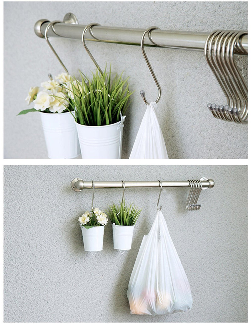 D-buy 30 Pack 3.5 inch S Hooks Heavy Duty S Hooks Plants Hooks S Hooks for hangings Outdoor Hooks Light Hooks Cup Hooks Large Hangers for Kitchen, Bathroom, Bedroom and Office (Silver) Silver - NewNest Australia