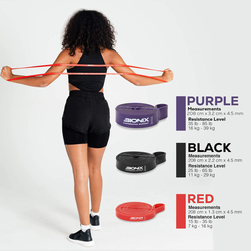 Bionix Pull Up Assistance Bands - Thick, Heavy & Long Latex Exercise Resistance Training Loop Band Set Chin Up Assist, Stretching, Workout, Powerlifting, Yoga Pilates, Legs Glutes Toning - Boost Mobility & Strength For Men and Women Green - NewNest Australia
