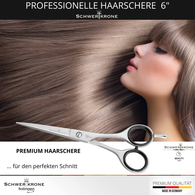 Schwertkrone hair cutting scissors hairdressing scissors made of stainless steel made in Germany, silver - NewNest Australia