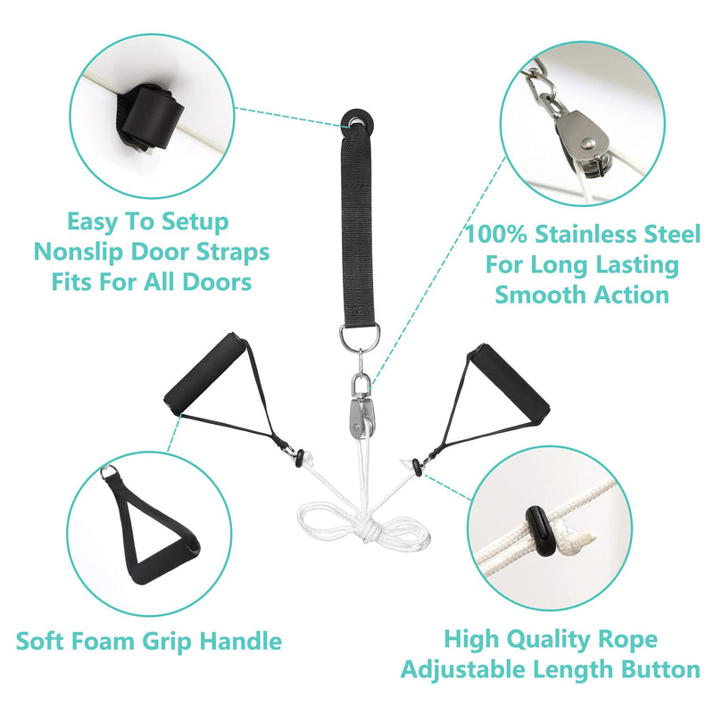 Fanwer Shoulder Pulley, Over the Door Pulley System for Shoulder Rehab, Shoulder Exercise Pulley for Physical Therapy, Assisting Rotator Cuff Recovery, Increase Flexibility Stretching, Range of Motion - NewNest Australia