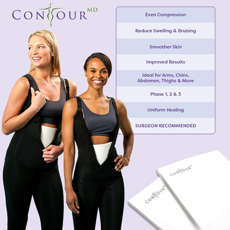 Lipo Foam Sheets for Post Surgery, Surgical Compression Garments. Top Medical Grade for Lipo, Fajas, Ab Flattening, BBL, and more. ContourMD, 8"x 11" Set of 2 (Lipo-1) - NewNest Australia