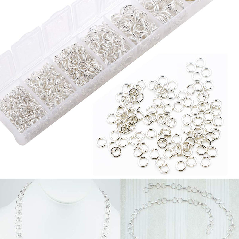 EuTengHao 1504pcs Open Jump Ring and Lobster Clasps Kit Jewelry Repair Tools Kit with Jewelry Pliers Jump Rings Opener Tweezers Jewelry Making Accessories for Necklace Making Repair (Bright Silver) Bright Silver - NewNest Australia